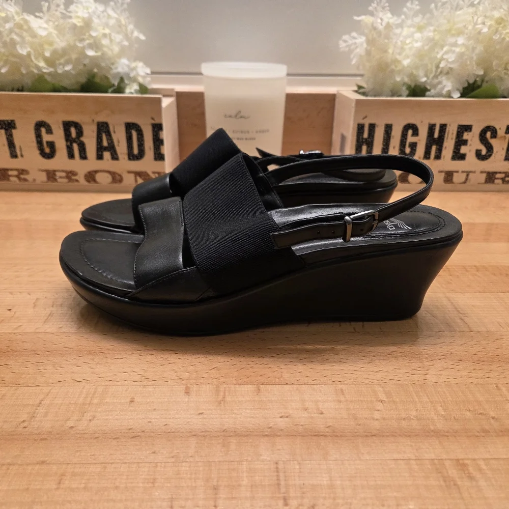 Dansko Black Leather Sling-back Sandals Womens Size 39